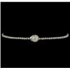 Image 1 : Teardrop Adjustable CZ Bracelet - 925 Silver