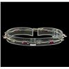 Image 1 : 0.60 ctw Ruby and Diamond Bracelet - 14KT White Gold