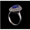 Image 4 : 2.22 ctw Tanzanite and Diamond Ring - 14KT White Gold