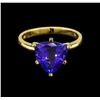 Image 2 : 18KT Yellow Gold 4.82 ctw Tanzanite Ring