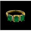 Image 2 : 1.89 ctw Emerald and Diamond Ring - 10KT Yellow Gold