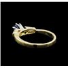 Image 3 : 0.67 ctw Blue Diamond Ring - 14KT Yellow Gold