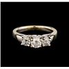 Image 2 : 14KT White Gold 0.84 ctw Diamond Ring