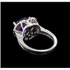 Image 3 : 14KT White Gold 5.91 ctw Tanzanite and Diamond Ring