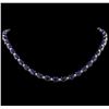 Image 1 : 63.43 ctw Sapphire and Diamond Necklace - 14KT White Gold