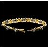 Image 3 : 0.43 ctw Diamond Bracelet - 14KT Two-Tone Gold