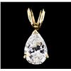 Image 1 : Cubic Zirconia Pendant - 14KT Yellow Gold