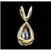 Image 2 : Cubic Zirconia Pendant - 14KT Yellow Gold