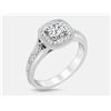 Image 1 : Cubic Zirconia and Diamond Ring - 14KT White Gold