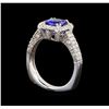 Image 4 : 14KT White Gold 1.56 ctw Tanzanite and Diamond Ring