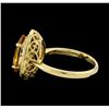 Image 3 : 3.67 ctw Citrine and Diamond Ring - 14KT Yellow Gold