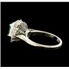 Image 3 : 0.72 ctw Emerald and Diamond Ring - Platinum