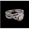 Image 1 : 0.75 ctw Diamond Ring - 14KT White Gold