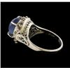 Image 3 : 4.57 ctw Star Sapphire and Diamond Ring - Platinum