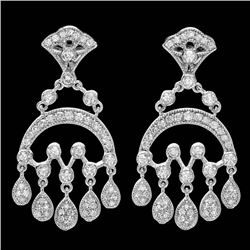 14k White Gold 1.50ct Diamond Earrings