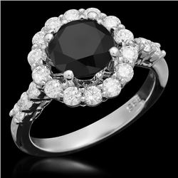 14K Gold 2.32ct Fancy Color Diamond 3.32ct Diamond Ring