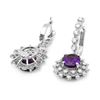 Image 2 : 14k Gold 5ct Amethyst 1.95ct Diamond Earrings