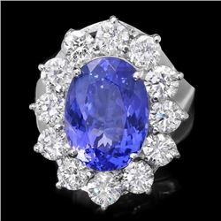 14k Gold 5.50ct Tanzanite 2.30ct Diamond Ring