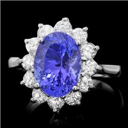 14k Gold 3.50ct Tanzanite 1.00ct Diamond Ring