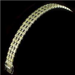 18K Gold 13.95ct Fancy Color Diamond 16.95ct Diamond Bracelet