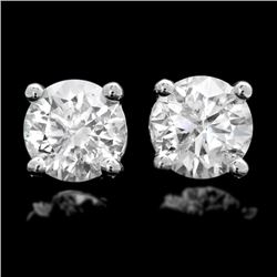 14k White Gold 1.20ct Diamond Earrings