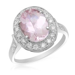 14K Gold 2.66ct Morganite 0.55ct Diamond Ring