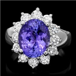 14k Gold 3.50ct Tanzanite 1.30ct Diamond Ring