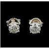 Image 1 : 14KT White Gold 1.35 ctw Diamond Stud Earrings