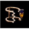 Image 1 : 14KT Rose Gold 1.62 ctw Sapphire and Diamond Ring