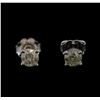 Image 1 : 14KT White Gold 0.55 ctw Diamond Stud Earrings