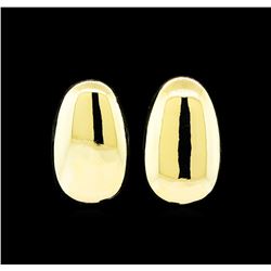 Pear Shape Post Earrings - Gold Plated