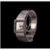 Image 2 : Jules Jurgensen 18KT White Gold 1.00 ctw Diamond Vintage Watch