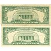 Image 2 : 1963 $5 VG/XF Red Seal Note Lot of 2