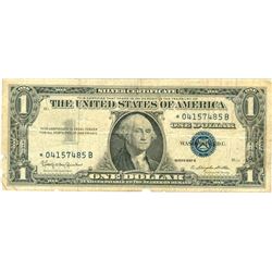 $1 VG+ Star Note Silver Certificate
