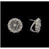 Image 2 : 14KT White Gold 0.74 ctw Diamond Earrings