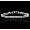 Image 1 : 14KT White Gold 6.43 ctw Diamond Tennis  Bracelet