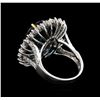 Image 3 : 14KT White Gold 19.77 ctw Topaz and Diamond Ring