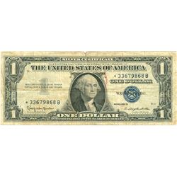 $1 VG+ Star Note Silver Certificate