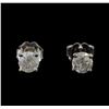 Image 1 : 14KT White Gold 0.69 ctw Diamond Stud Earrings