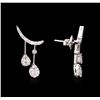 Image 2 : 0.91 ctw Diamond Earrings - 14KT White Gold