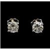 Image 1 : 14KT White Gold 1.29 ctw Diamond Stud Earrings