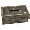 Image 1 : c. 1815 Leather-covered Decorative Patriotic + Political Wooden Boston Lock Box