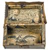 Image 3 : c. 1815 Leather-covered Decorative Patriotic + Political Wooden Boston Lock Box