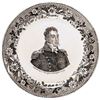 Image 1 : c. 1824, Rare General Lafayette Portrait Decorative Creamware Plate, French