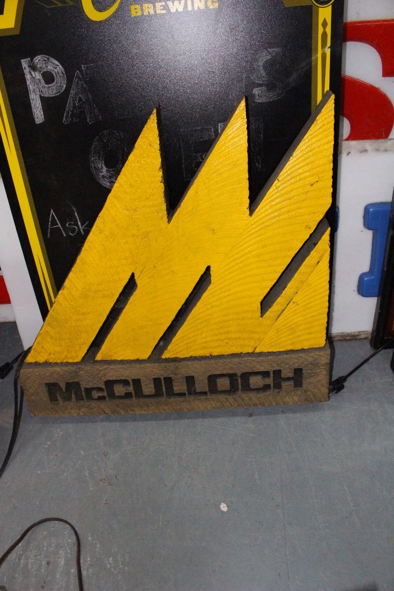 Carved McCulloch Sign
