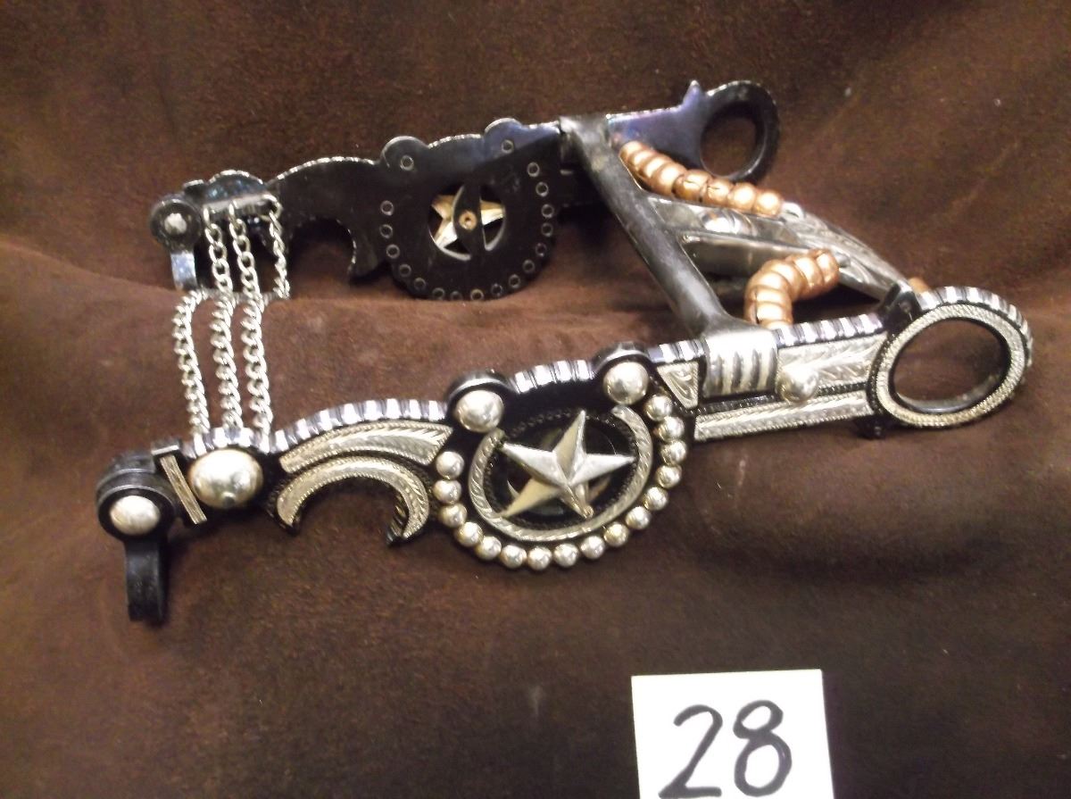 Marked El Gato Silver Inlaid Bit, Santa Barbara Cheek, Spade Mouth ...