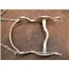 Image 4 : Unmarked Silver Inlaid Bit, S-Shank –Grazing Bit, Slobber Bar –Rein Chains