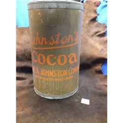 Old Cardboard, Johnston’s Cocoa Barrel, Robert A. Johnston Company, Milwaukee, Wisconsin