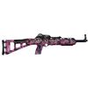 Image 1 : Hi-Point 995TSPI 995TS Tactical Rifle Semi-Automatic 9mm 16.5" 10+1 Polymer Skeleton Pink Camo Stock