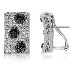 14KT White Gold Ladies Diamond Earrings -# 9841